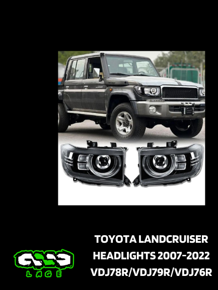 Toyota 70 series Landcruiser Headlights 2007-2022 – Lage Lighting
